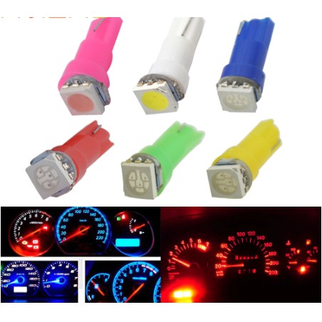 Lampu led t5 Speedometer Dashboard Motor Mobil 5050 Speedo Bright