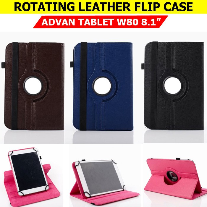 Advan Tab Tablet W80 8.1 8 Inch In Flip Case Casing Book Cover Sarung Kesing Bookcover Flipcover