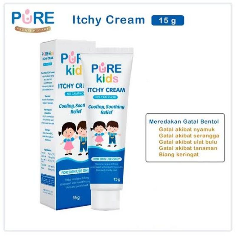 Pure Kids Itchy Cream 15gr Krim Lotion Pereda Gatal Anak