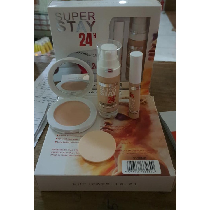 Paket Maybelline Super Stay 3in1 24H Box Putih