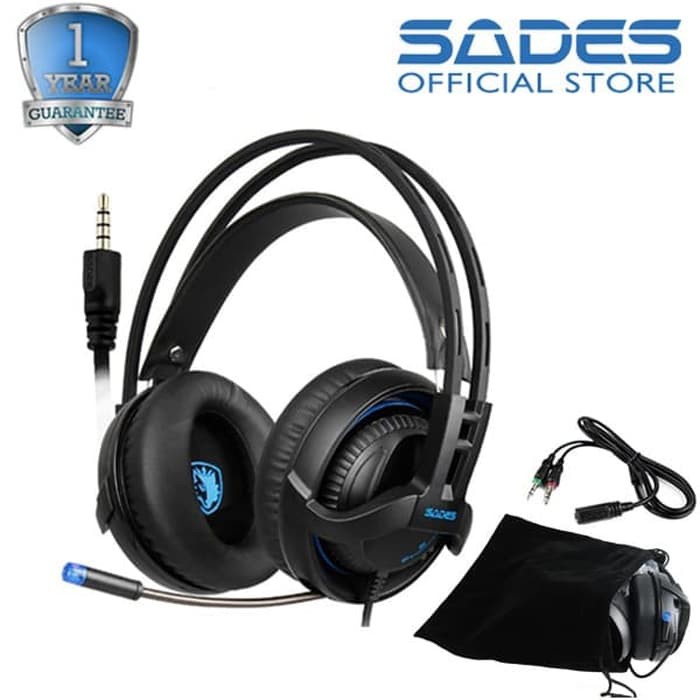 HEADSET GAMING SADES SA-935 3.5mm AUDIO SINGLE JACK WITH CONVERTER