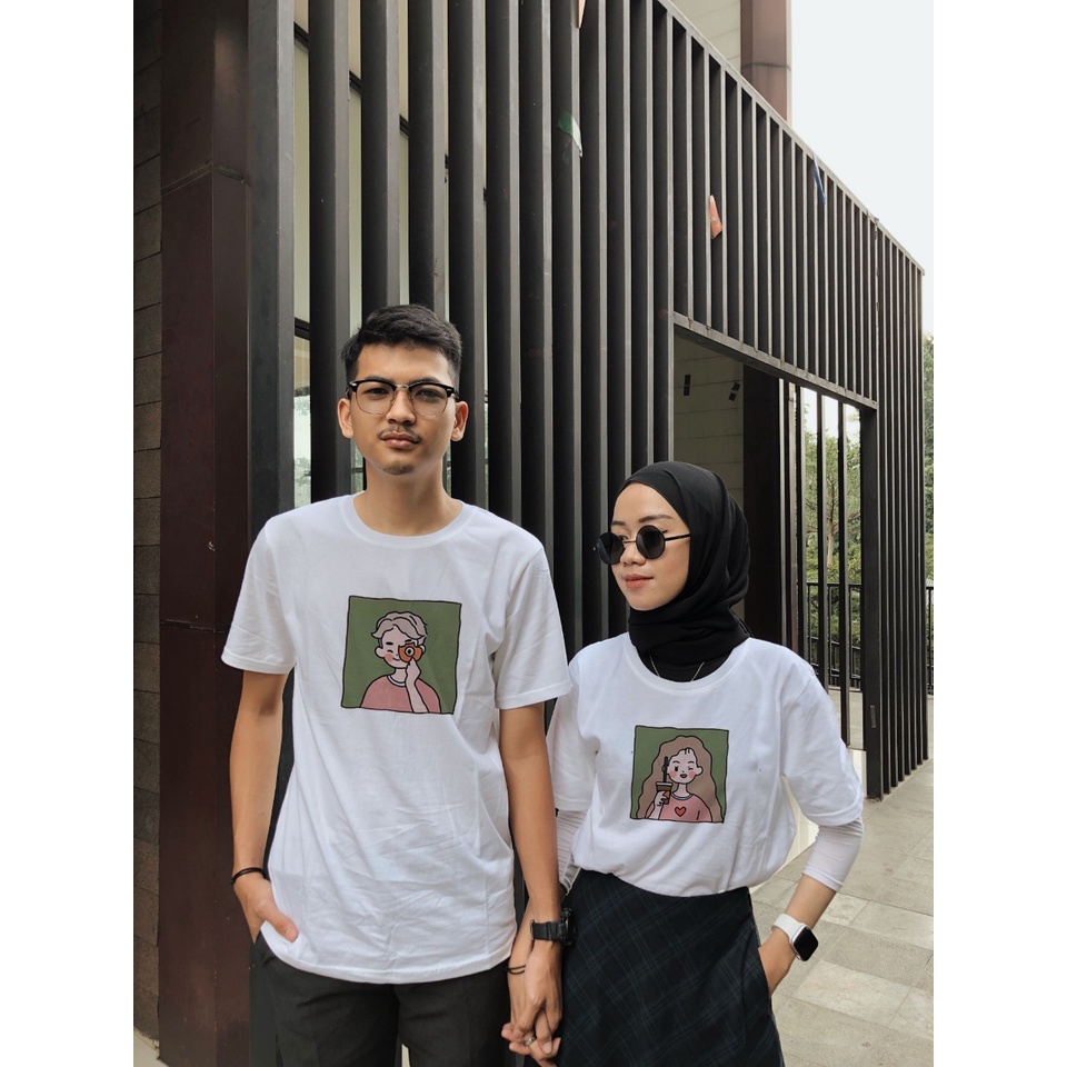 MYSTIQUE.ID-BAJU KAOS COUPLE BOY AND GIRL T-SHIRT LUCU DAN AESTHETIC