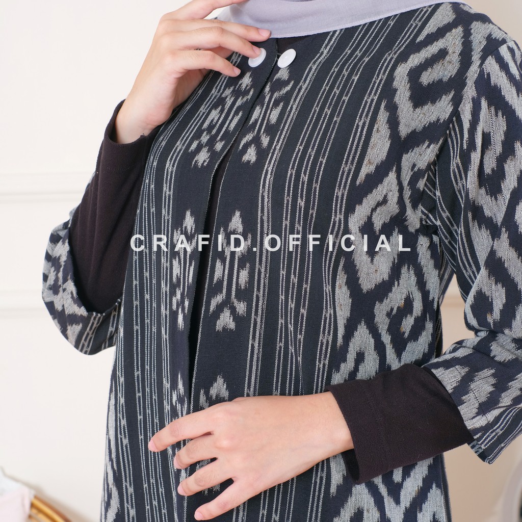 CRAFID HARA 05  Long Cardigan Full Tenun