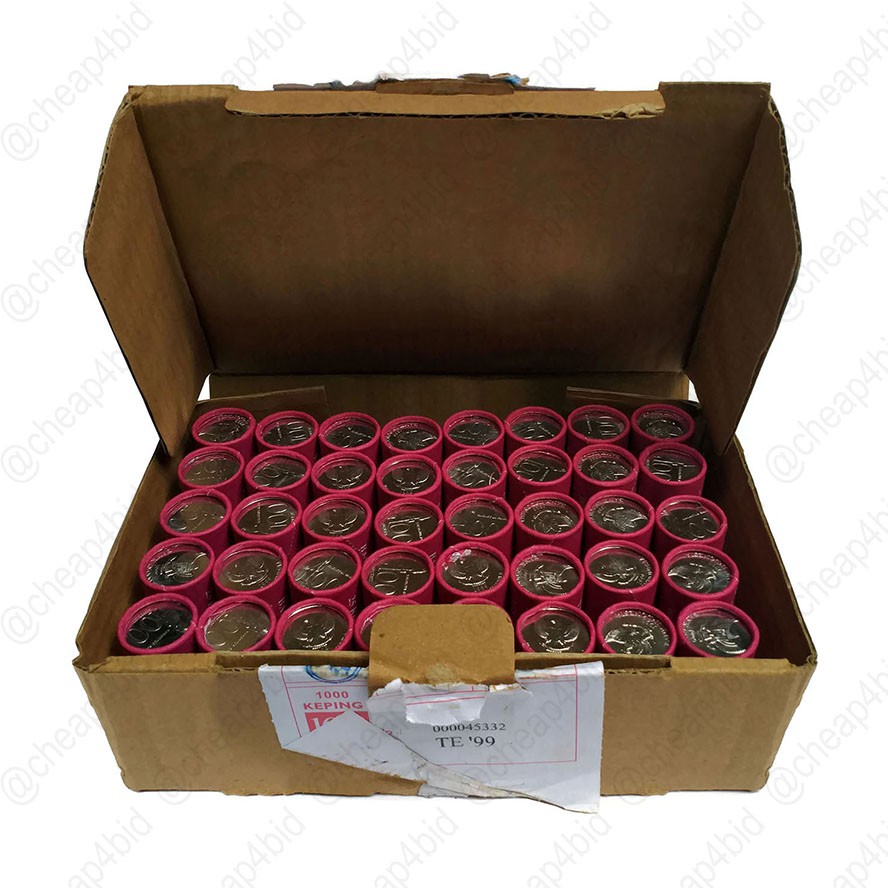 KOIN 100 RUPIAH 1999 - 1 DUS / BOX - 1.000 KEPING / 40 ROLL