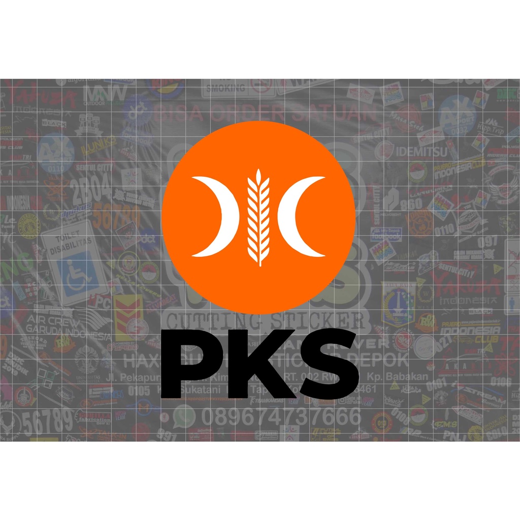 Cutting Sticker PKS Logo Baru Ukuran 8 Cm Untuk Motor Mobil