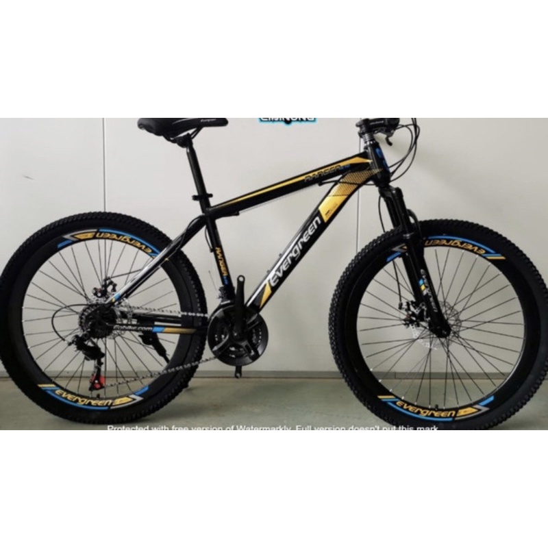 Khusus Exspedisi Sepeda Gunung MTB Evergreen Ranger 540 size 26 inch bisa roadbike bisa cicil kredit cicilan COD Garansi NEW-Black Gold