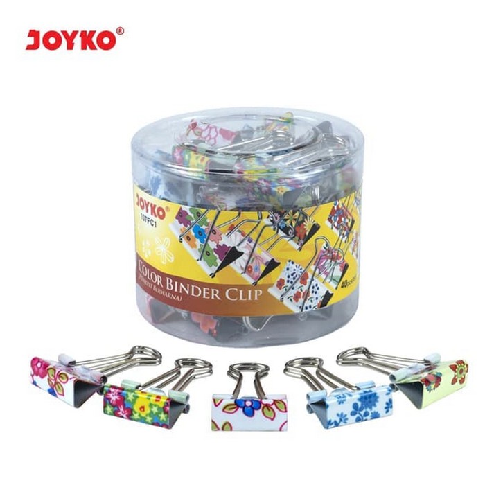 

Binder Clip / Klip / Penjepit Kertas Joyko 107FC1 / 1 DRUM 40 PCS