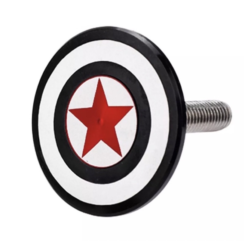 Cover tutup headset top cap motif captain america 28.6 mm 28.6mm sepeda headset stem mtb seli balap lipat folding bike roadbike road bike