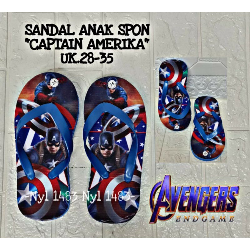 Sendal anak sendal jepit spon Avengers