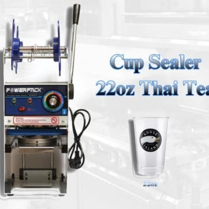22oz CUP SEALER JUMBO / COMBO POWERPACK CSM 795i BERKUALITAS BERGARANSI PENYEGEL PLASTIK POWER PACK