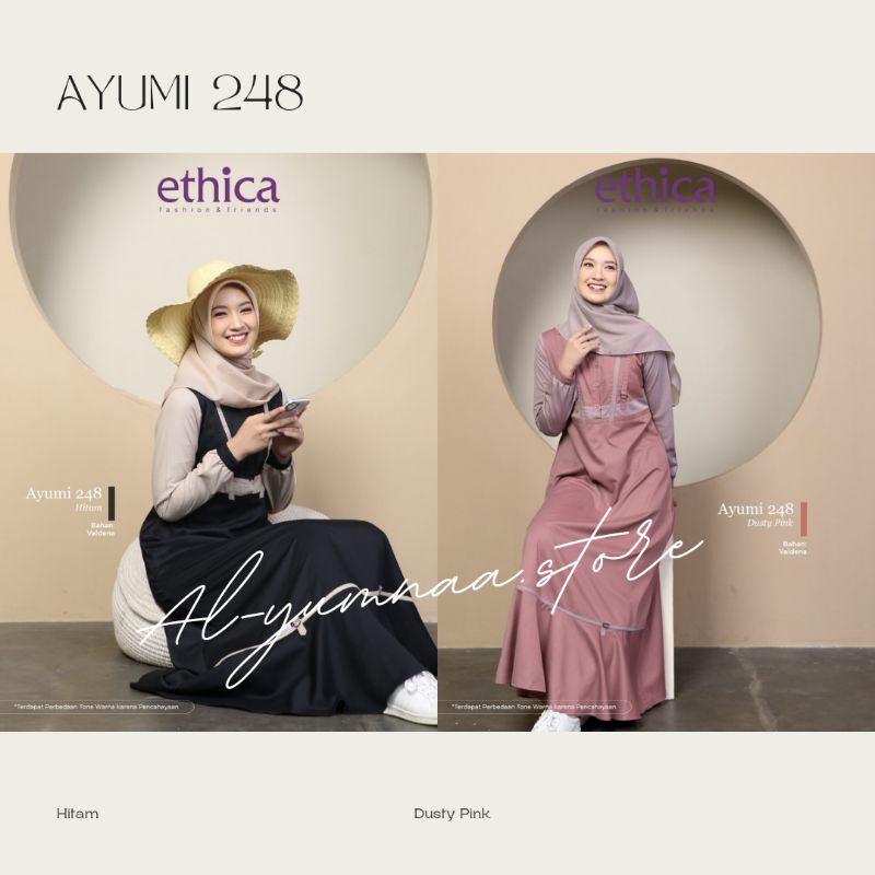 Ethica Ayumi 248 Dusty Pink, Hitam