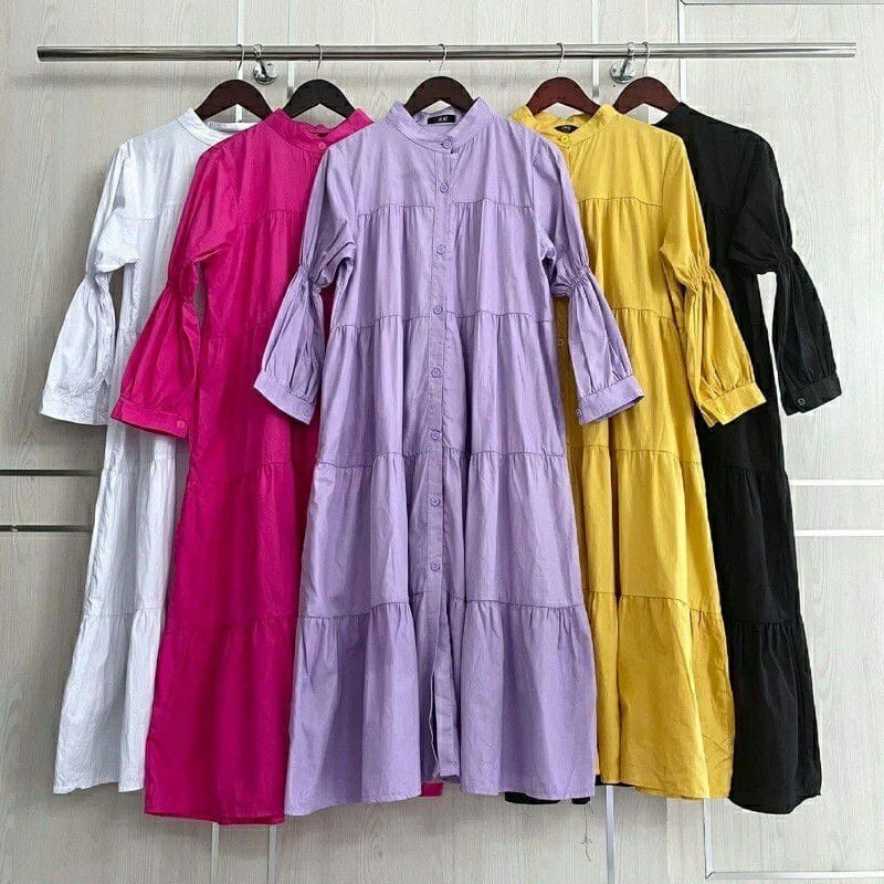 BEFAST - ZRD OOTD Dress QILA / Qiqi maxi dress / Dress Perempuan / Dress Maxi Long / Dress Kasual Kekinian / Dress Maxy Jumbo / Dress Polos Formal / OOTD Muslimah / Keluaran Terbaru