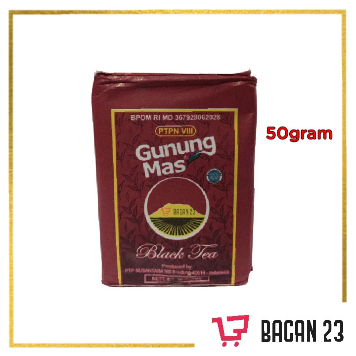 

Teh Gunung Mas ( 50gr ) / Teh Bubuk - Teh Seduh / Bacan 23 - Bacan23