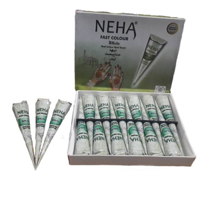 Henna Putih Neha Cone / hena /tato kuku dan kulit 30gr