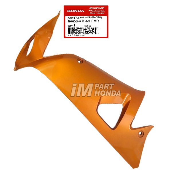 [KHUSUS INSTANT SAMEDAY] 64450-KTL-690FMR Cover Sayap Dalam Kiri Supra Fit New Orange JKT