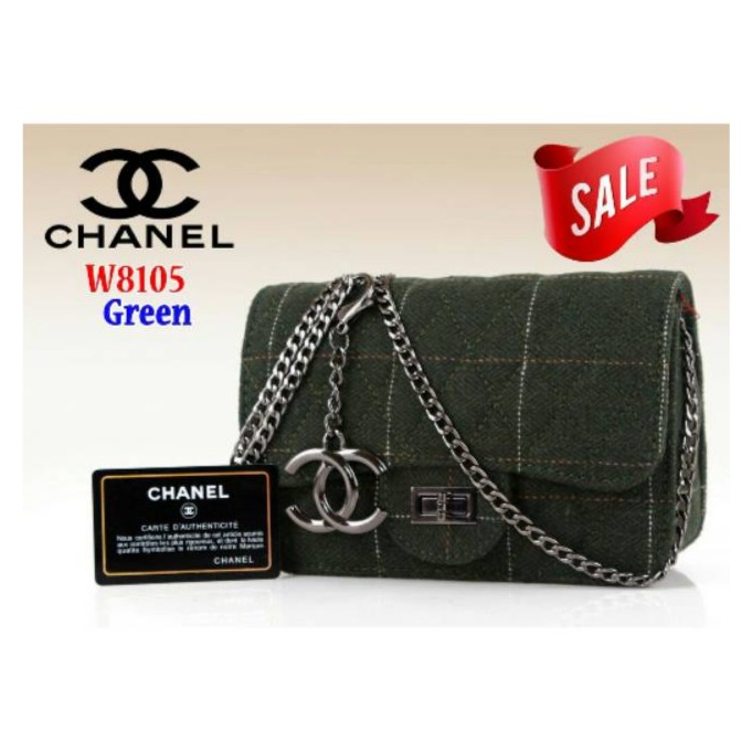 *Bag Chanel Classic Canvas W8105*tas selempang#new edition