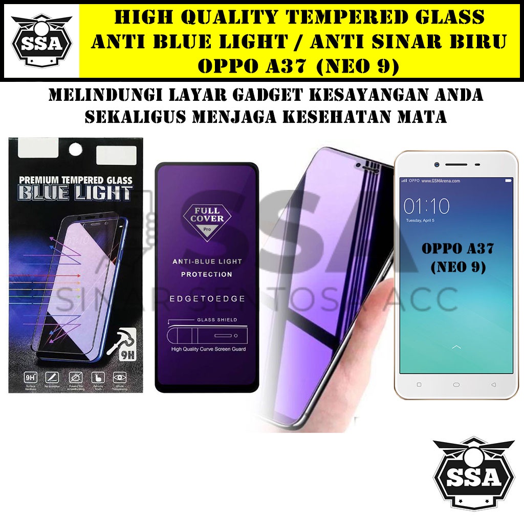 Tempered Glass Oppo A37 / Neo 9 Anti Blue Light Anti Sinar Biru A 37 Neo9 Ori Original Hp Pelindung Layar Temper Anti Lecet Gores TG Murah Berkualitas