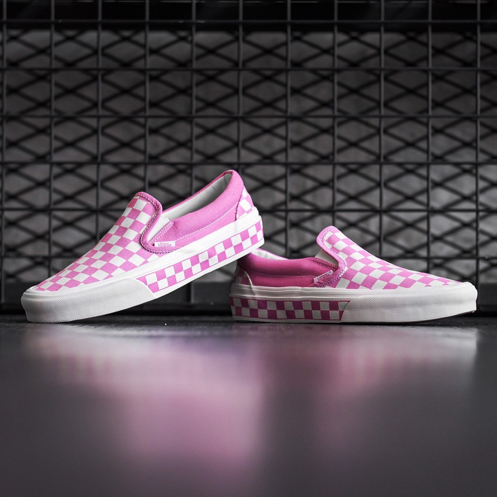 VANS SLIP-ON NEXTOR CHECKERBOARD CLASSIC PINK ORIGINAL 100%