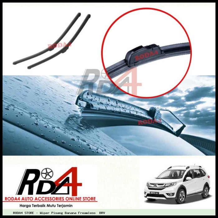 Wiper Mobil BRV 22 16 Frameless Banana 1 Set 2 Pcs