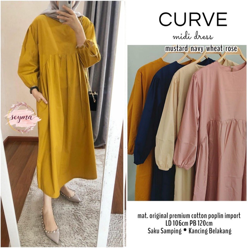CURVE MIDI DRESS BY SEYMA