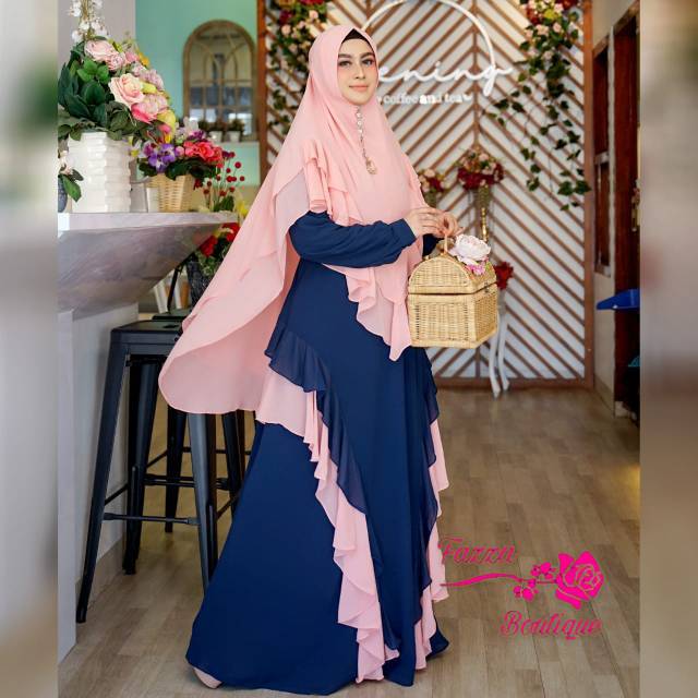 Gamis Syari Satu Set Mutiara Ori Fazza Boutique