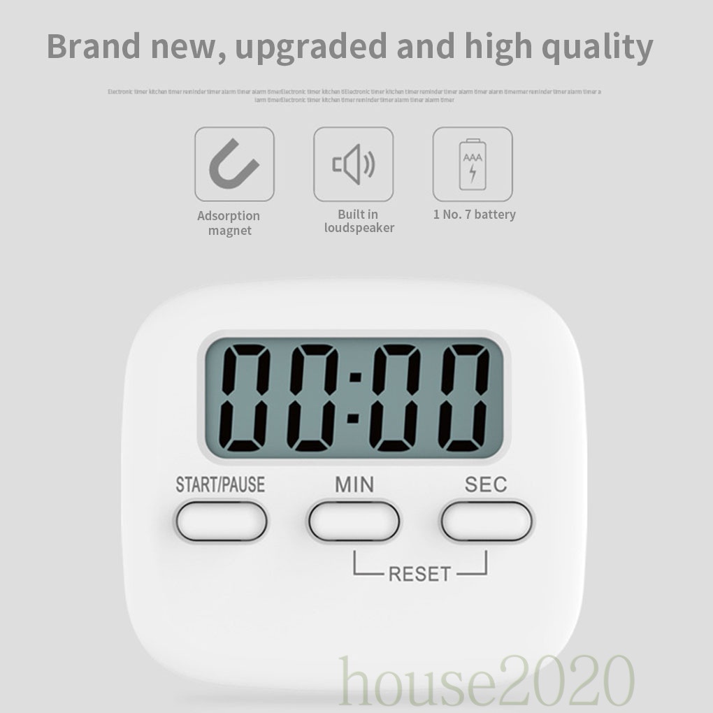 [house2020]Kitchen Timer Cooking Baking LCD Display Countdown Student Lab Digital Timer Home Kitchen Gadget