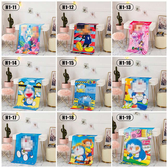 Handuk Anak Karakter 70x140cm Jumbo Dewasa anak2 Microfiber Mandi Lembut Besar Tebal Micro FIber H1-1