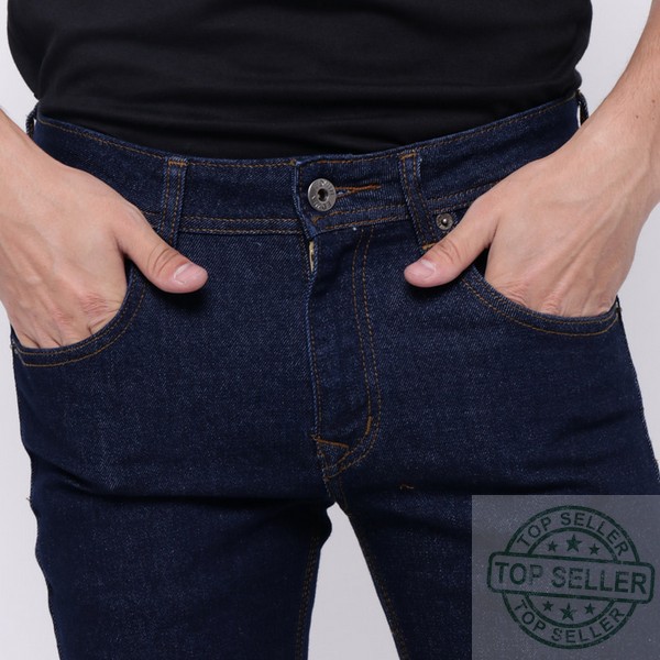 (Celana Murah) Edwin Celana Jeans Slim Fit Pria Panjang  Dark blue LA 05 - Biru, 28 |DXT