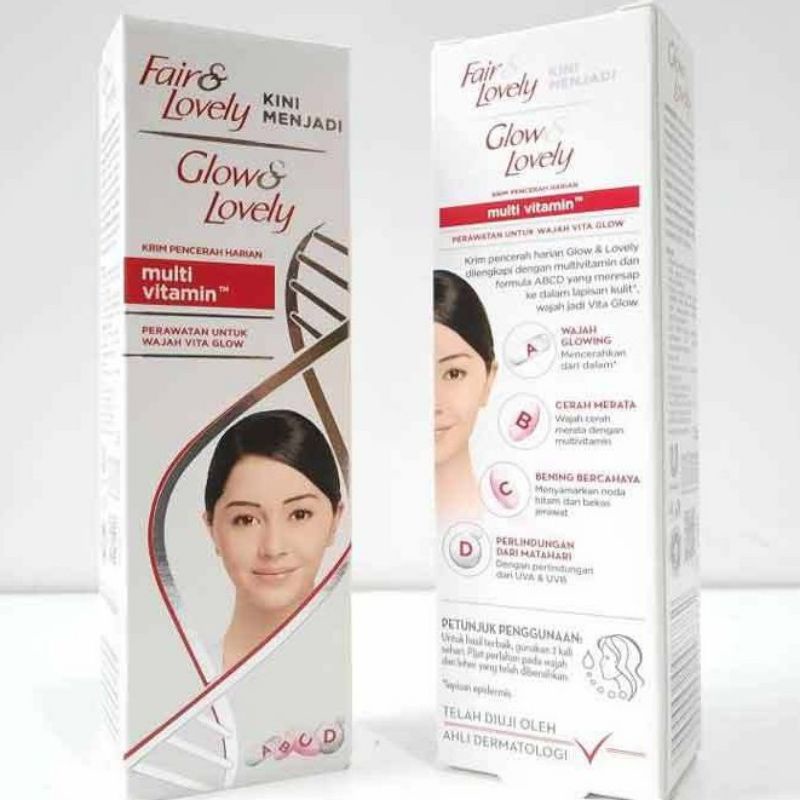 FAIR &amp; LOVELY/ GLOW &amp; LOVELY Multivitamin Cream 25gr / 50gr / Sachet 9gr -Krim Vitamin