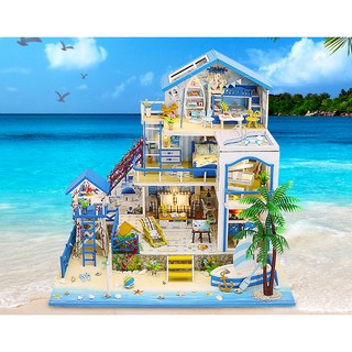 Cutebee Diy Dollhouse Miniatur Rumah Rumahan  Furnitur 