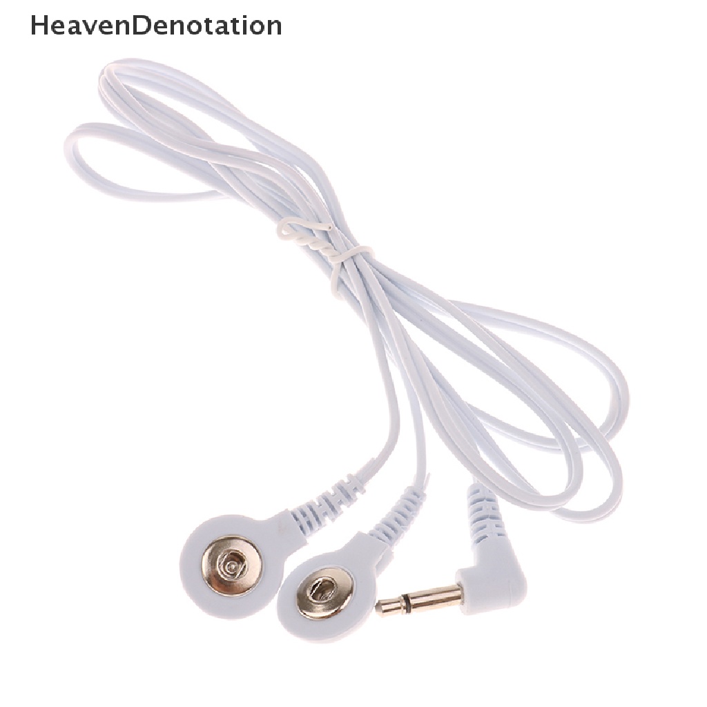 [HeavenDenotation] Electrode Lead Wires Jack Dc Head 3.5Mm Snap Replacement Tens Unit Cables 2-way