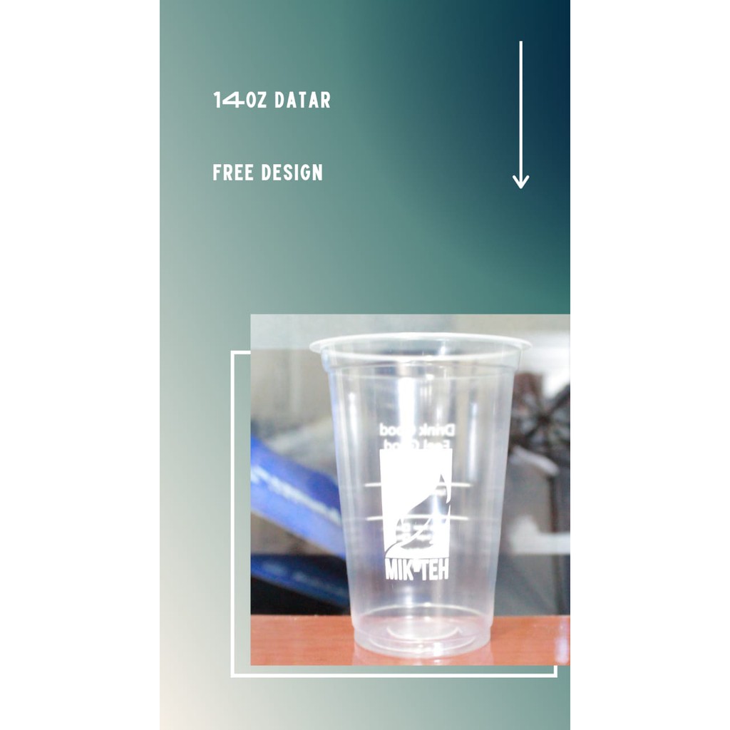 

PLASTIK CUP 14oz SABLON 1 WARNA - SABLON MURAH