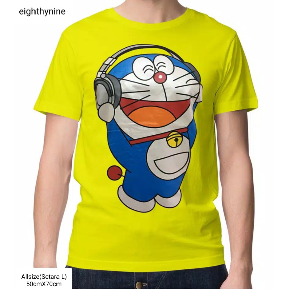 Baju Kaos Anime DORAEMON (Kuning)