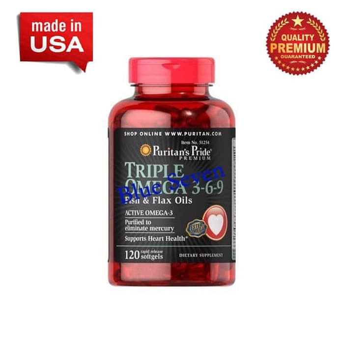 TERMURAH - Triple Omega 369 Fish & Flax Oil Puritan 120 Softgel