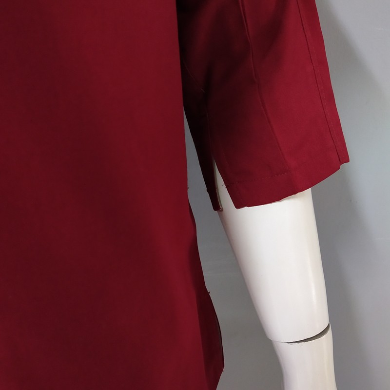 Chef Wear Baju Koki Maroon Komb S-XL