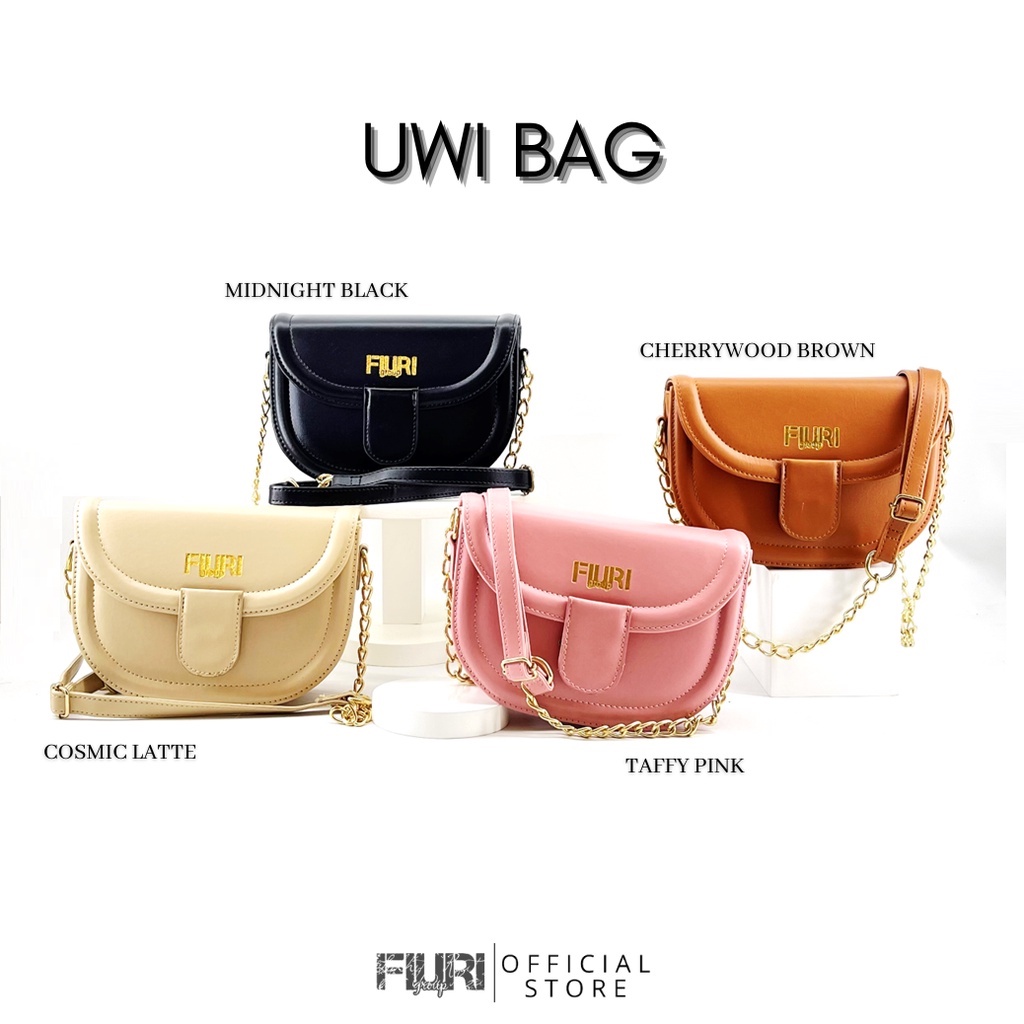 FIURI - UWI BAG - TAS SELEMPANG WANITA - TAS TREND IMPORT KOREA MURAH - SLINGBAG CEWEK - OUTFIT OOTD FASHION WANITA LEBARAN HARI RAYA RAMADHAN