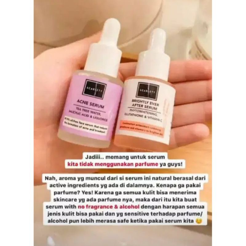 Scarlett whitening Serum Pemutih Perawatan Pencerah Wajah Glowing Penghilang Bekas Jerawat Original