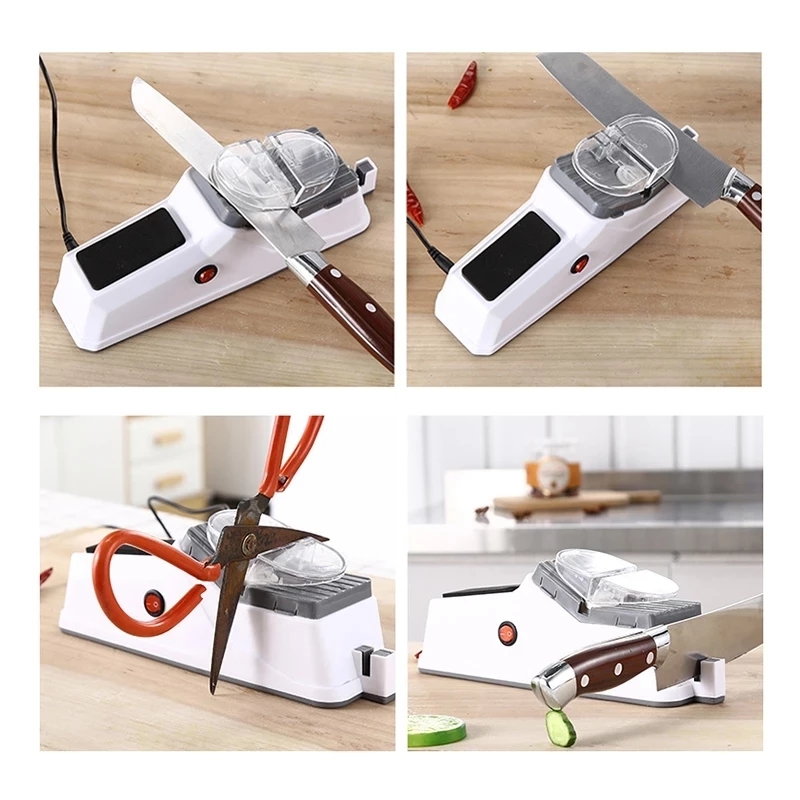 (Kitchen Stones Grinder) Alat Pengasah Pisau Elektrik Adjustable Multifungsi Dengan Port Usb