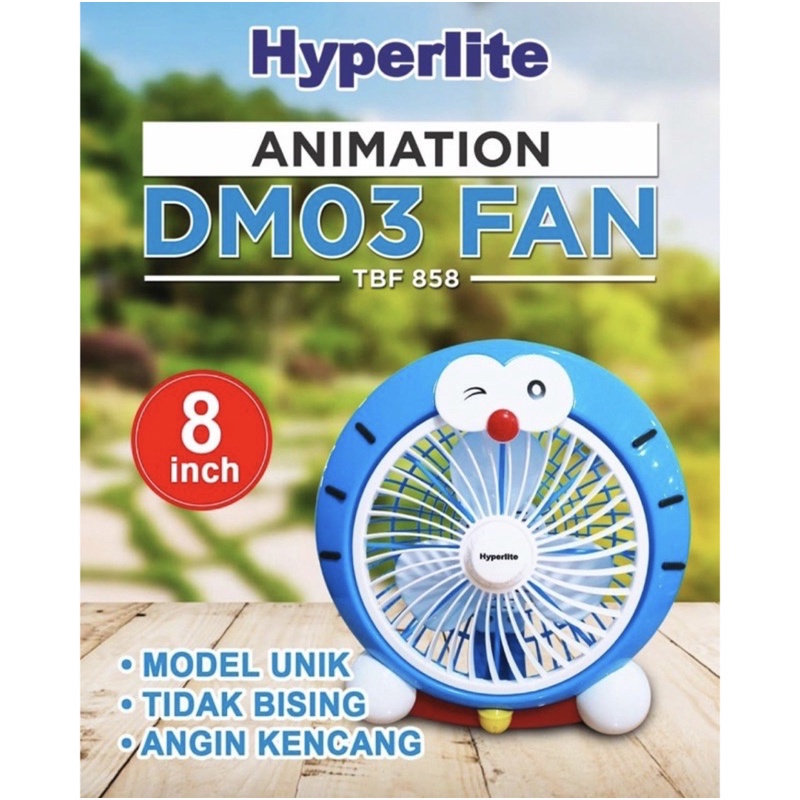 KIPAS ANGIN KARAKTER 8&quot; HYPERLITE/ARASHI (HELLO,DORA,MIKEY,IRONMAN)