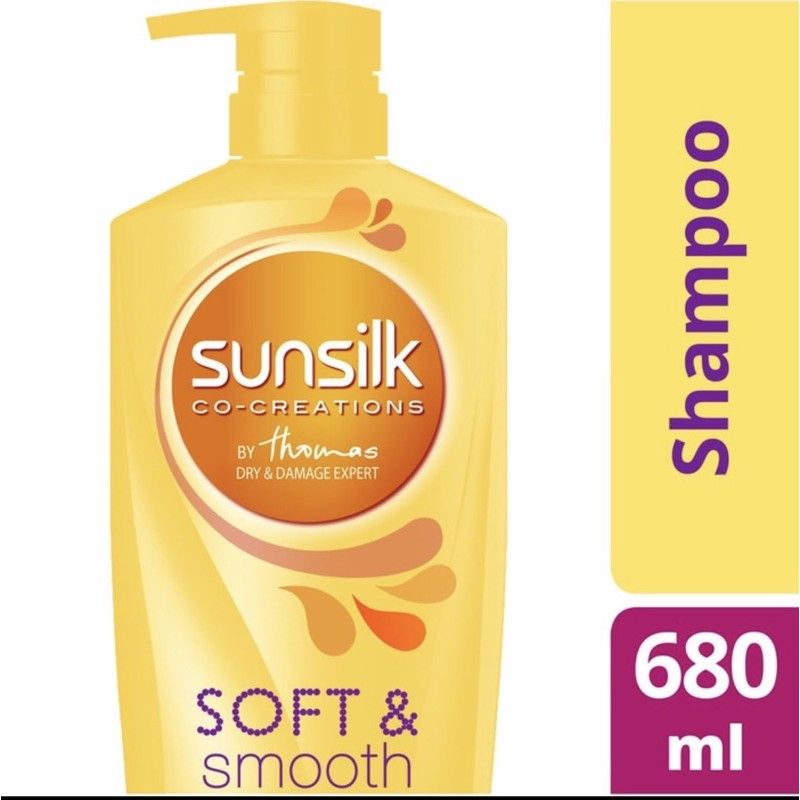 Sunsilk Shampoo Soft & Smooth 680ml / Sunslik Botol Kuning 680 ml