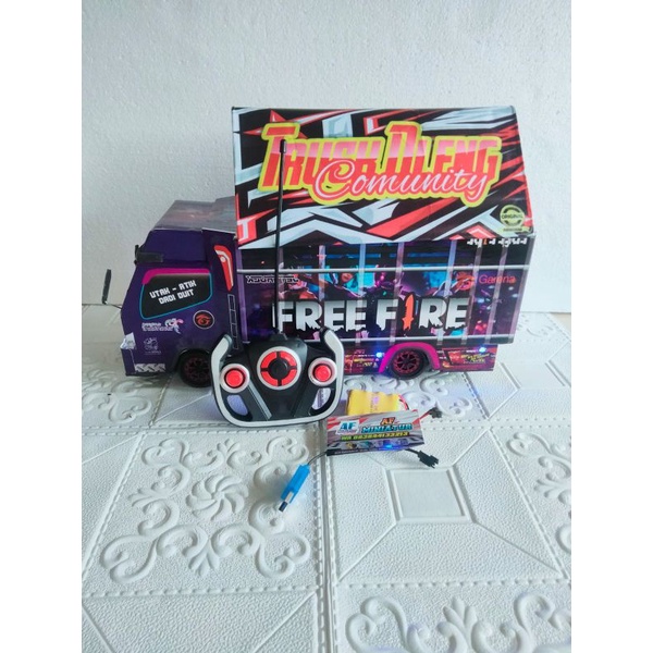 Truk oleng jumbo remote control RC batre cass & charger free terpal
