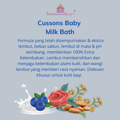 Cussons Baby Milk Bath / Hair&amp;Body Wash /Sabun Madi Cair Bayi/Cusson Sabun Susu Cair 100ml + 100ml Isi Hemat