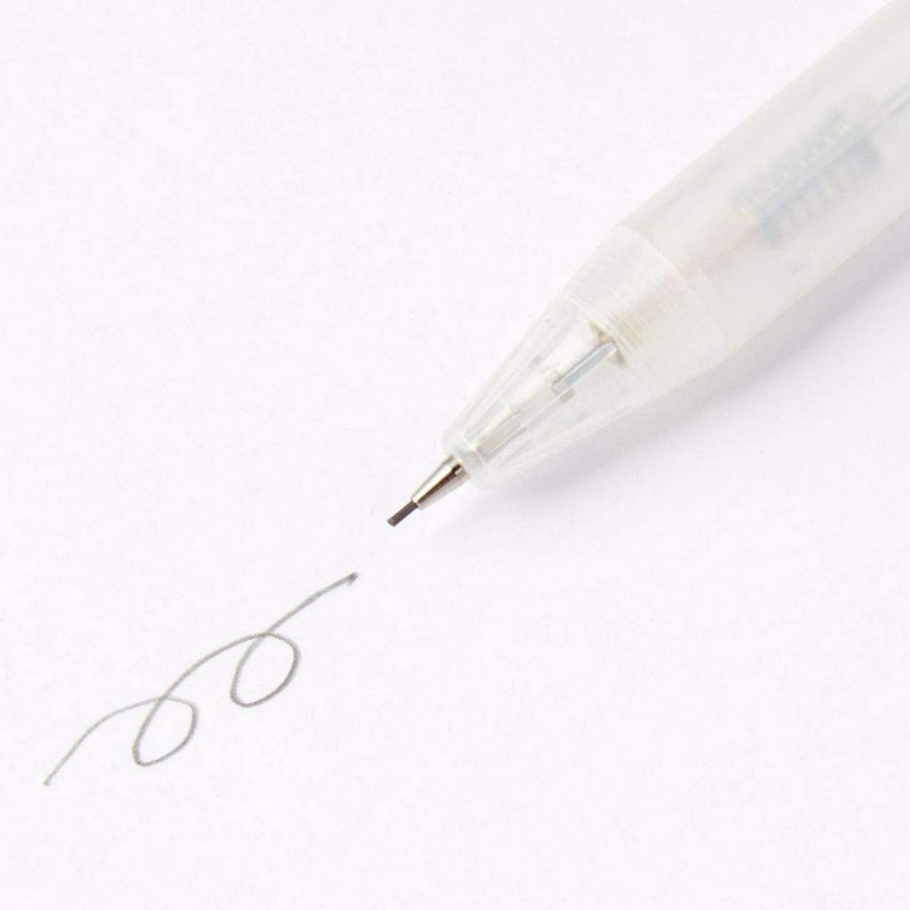 

ATH Muji Mechanical Pencil Transparent 0.5mm Rubber Grip Pensil Mekanik Orinal Japan