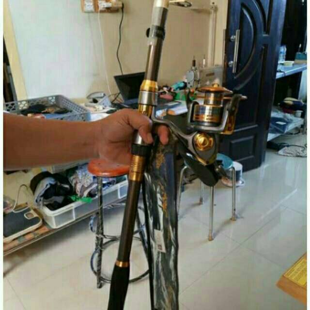 Paket Galatama Joran Dan Katrol Gulungan Reel Pancing Satu Set STIK Panjang 210CM Rel 3000-6000 COD
