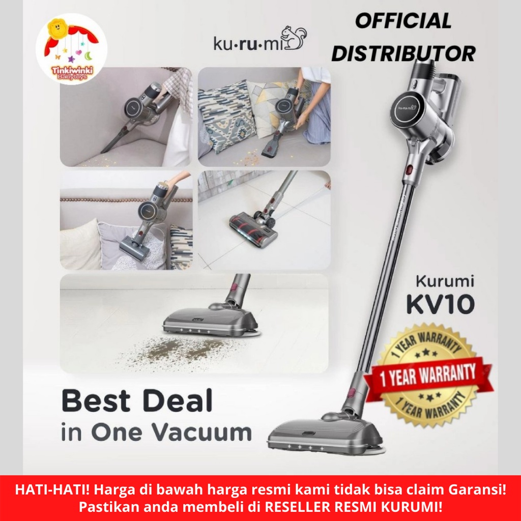 Kurumi KV 10 Powerful Cordless Stick Vacuum Cleaner with Power Drive Mop Head