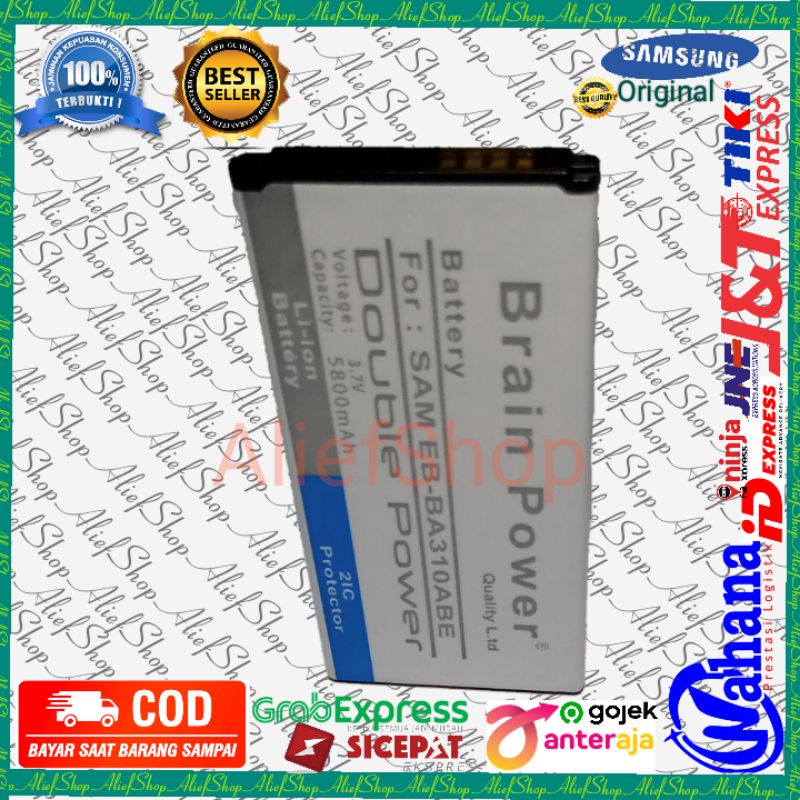 Batrai Samsung A310 GALAXY A3 2016 Batre EB-BA310ABE Baterai Brain power Original