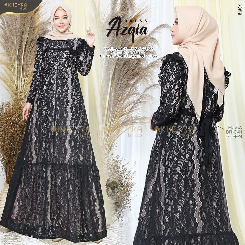 BARU BAJU MUSLIM WANITA AZQIA DRESS | DRESS WANITA MUSLIM MURAH | BAJU GAMIS TERBARU