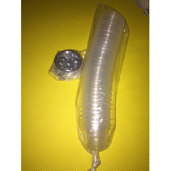 gelas 50ml + tutup @50pc / gelas plastik cup bening kecil agar puding