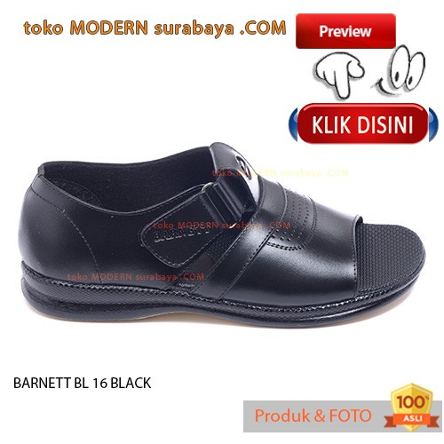 BARNETT BL 16 BLACK no 39 sepatu sandal casual sopan pria flip flop