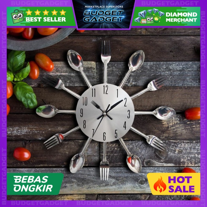 

Jam Dinding Model Kuliner Sendok Garpu - BARU